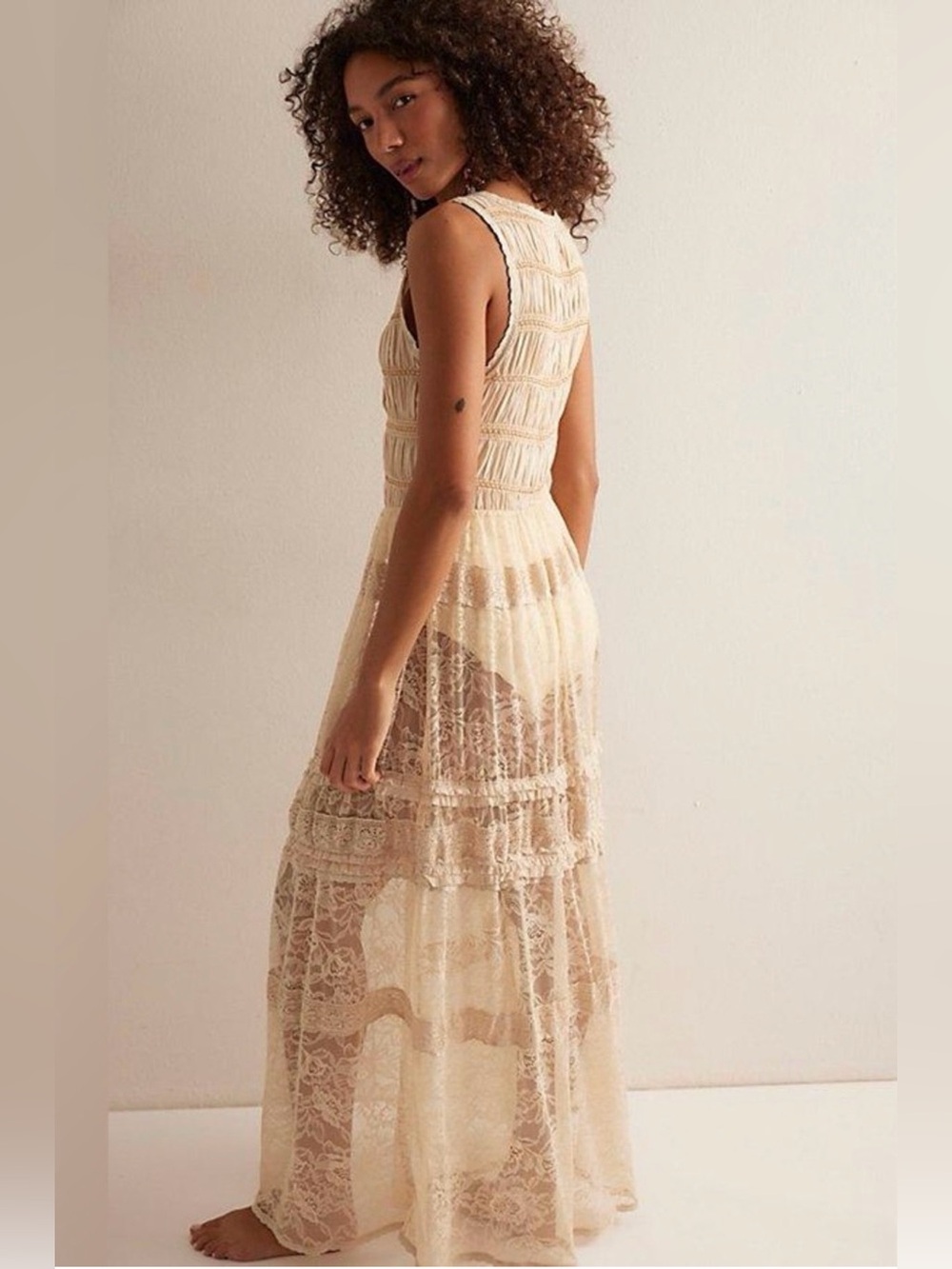 NWOT Free People Intimately Sweet Saloon Maxi Bodysuit - Picture 2 of 9